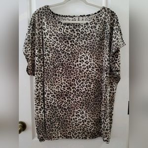MADISON Women's Blouse Animals Print Short‎ Sleeve  Size 3X
